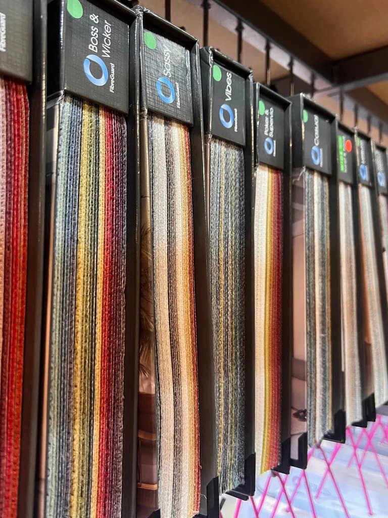 Fabric selection: Narrow down fabric weight, colour, texture and finish with the full room direction in mind.