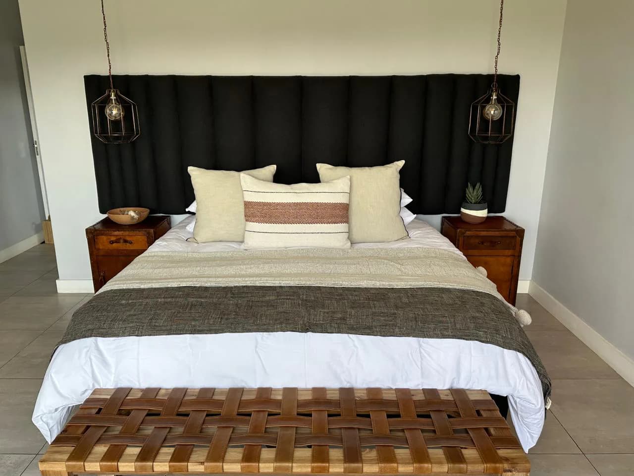 Headboards: Fabric-led headboards planned around bedroom scale, colour, comfort and the full room direction.