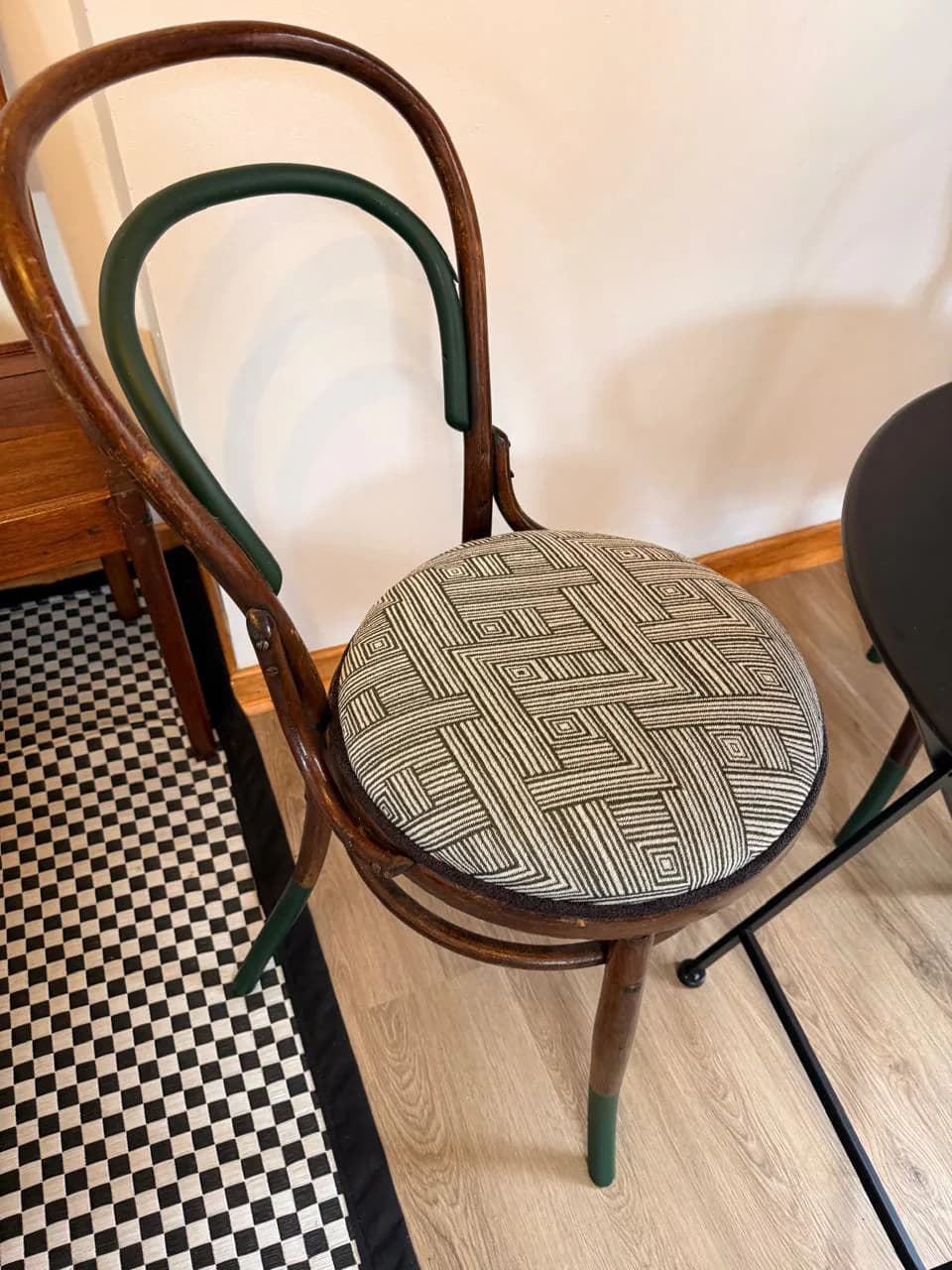 Minor repairs: Selected repair support where a chair or upholstered piece needs practical attention before it is finished.